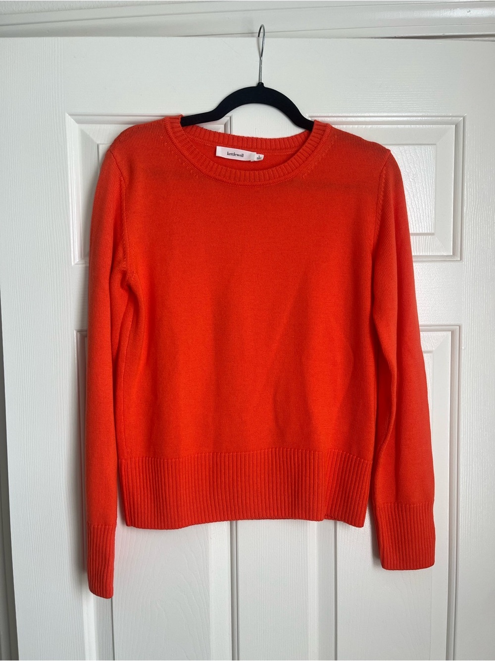 Kettlewell Classic 100% Wool Sweater in Vibrant Orange